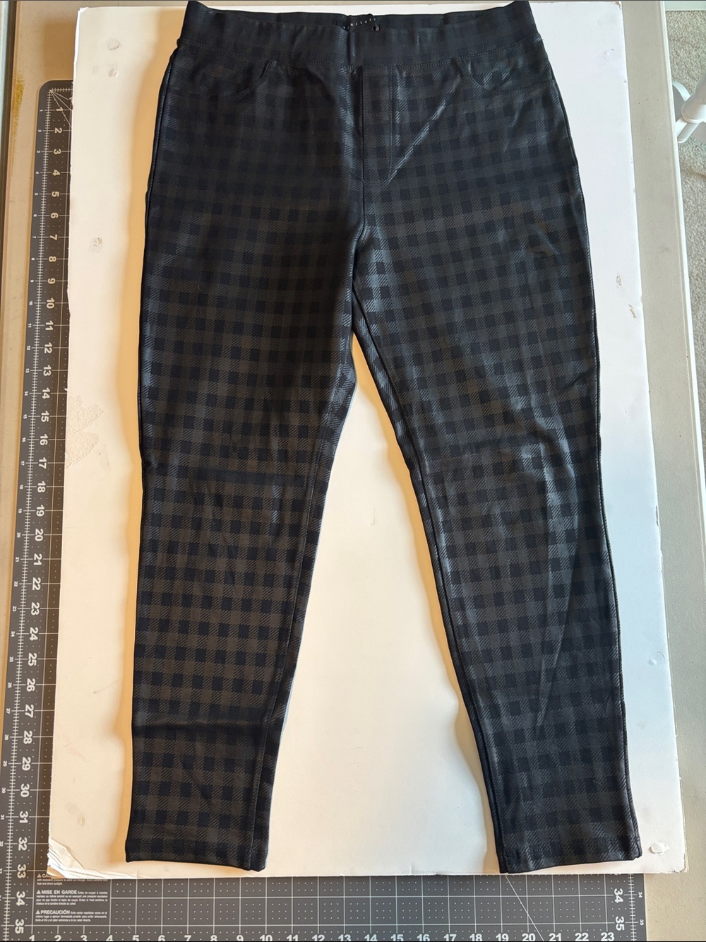Sanctuary Black Checked Ponte Leggings